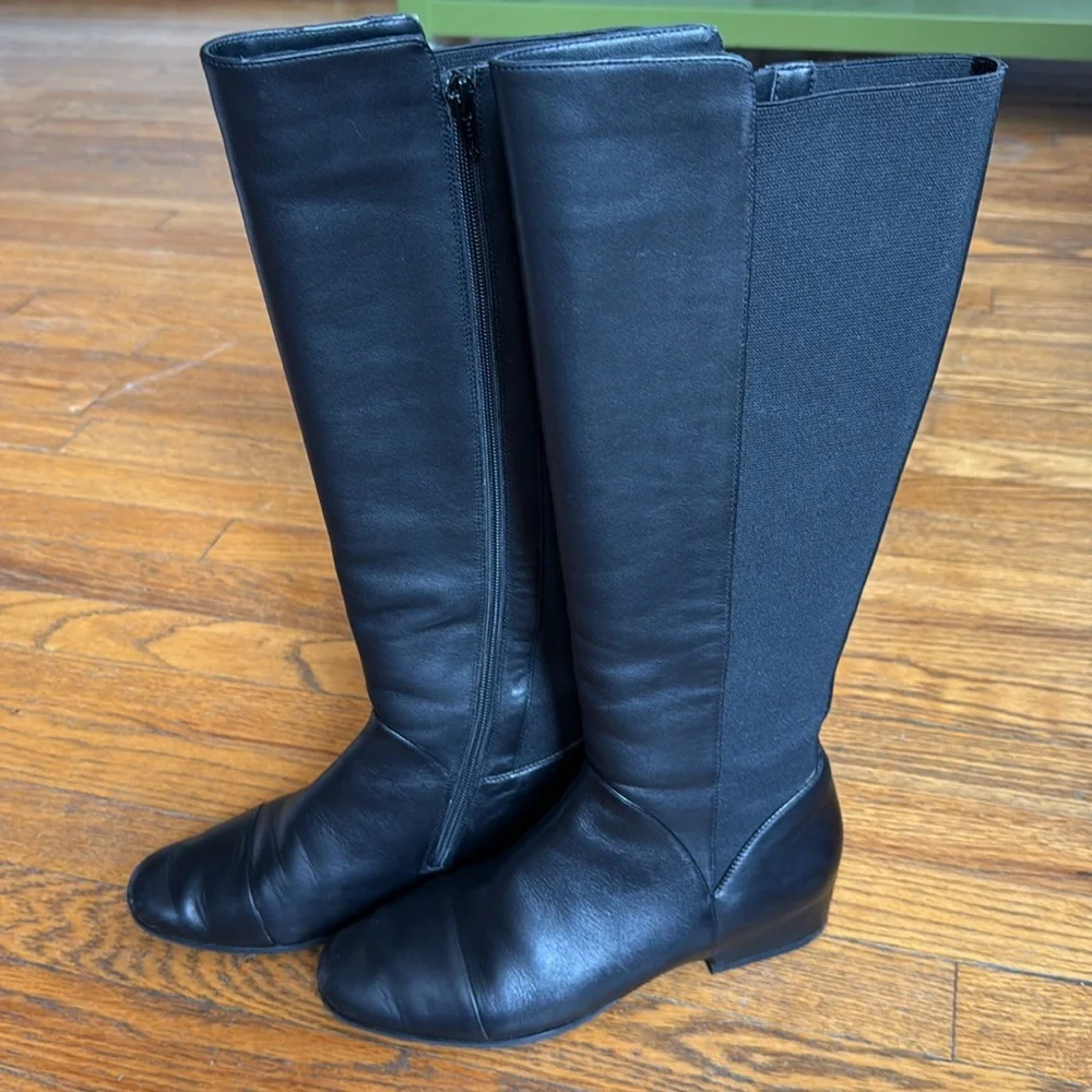 Tootsies Black Leather Knee High Boots similar to *Stuart Weitzman 50/50 Boots*